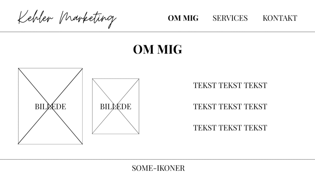 Om mig mockup på Kehler Marketing hjemmeside