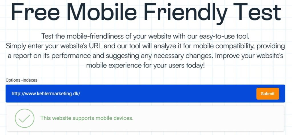 Mobilvenlighed test KehlerMarketing